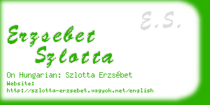 erzsebet szlotta business card